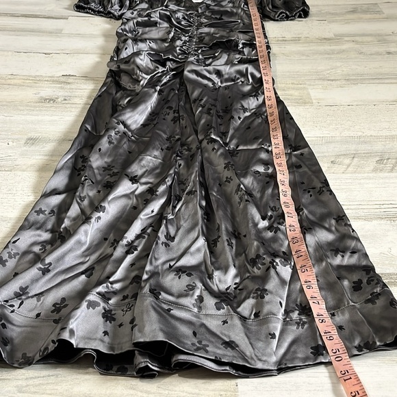 Ganni Silk Stretch Satin Dress Size Small NWT - Picture 12 of 13